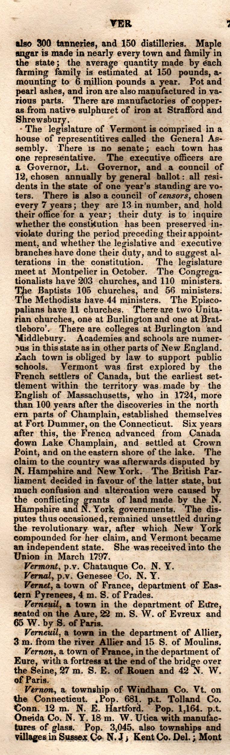 Brookes’ Universal Gazetteer (1850), Page 756 Left Column