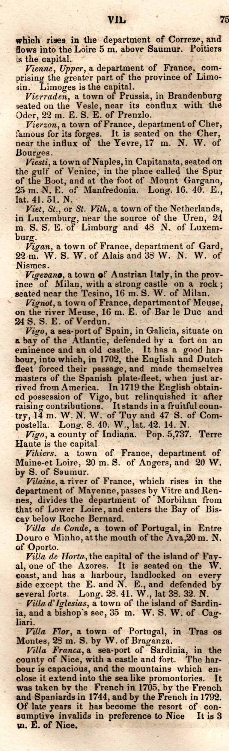 Brookes’ Universal Gazetteer (1850), Page 759 Left Column
