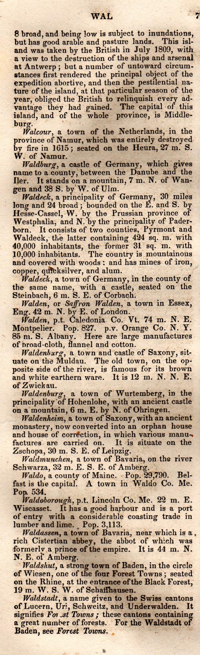 Brookes’ Universal Gazetteer (1850), Page 766 Left Column