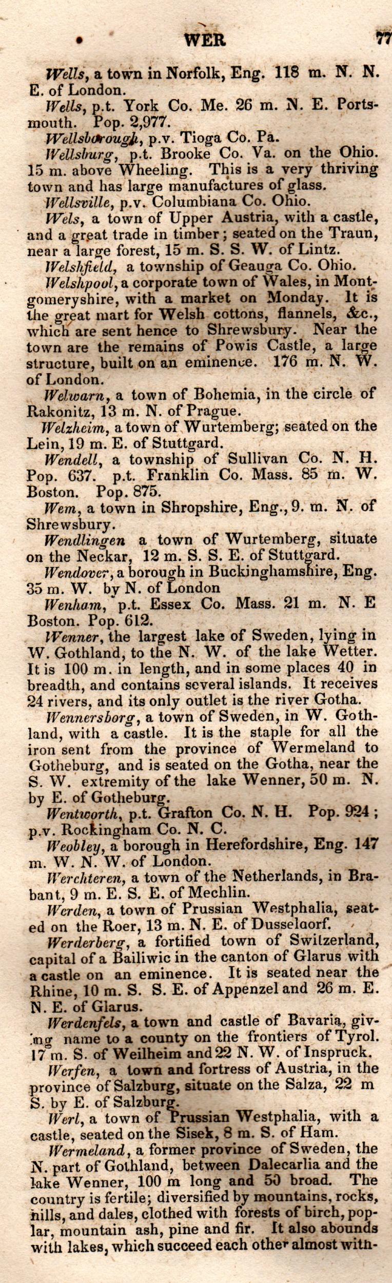 Brookes’ Universal Gazetteer (1850), Page 774 Left Column