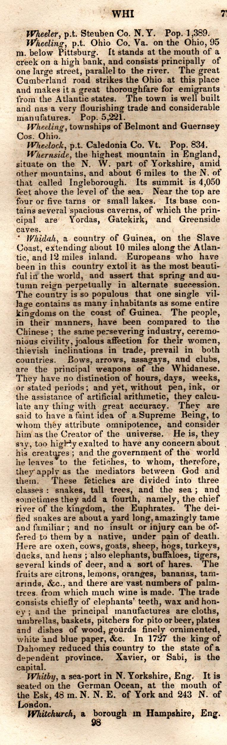 Brookes’ Universal Gazetteer (1850), Page 777 Left Column
