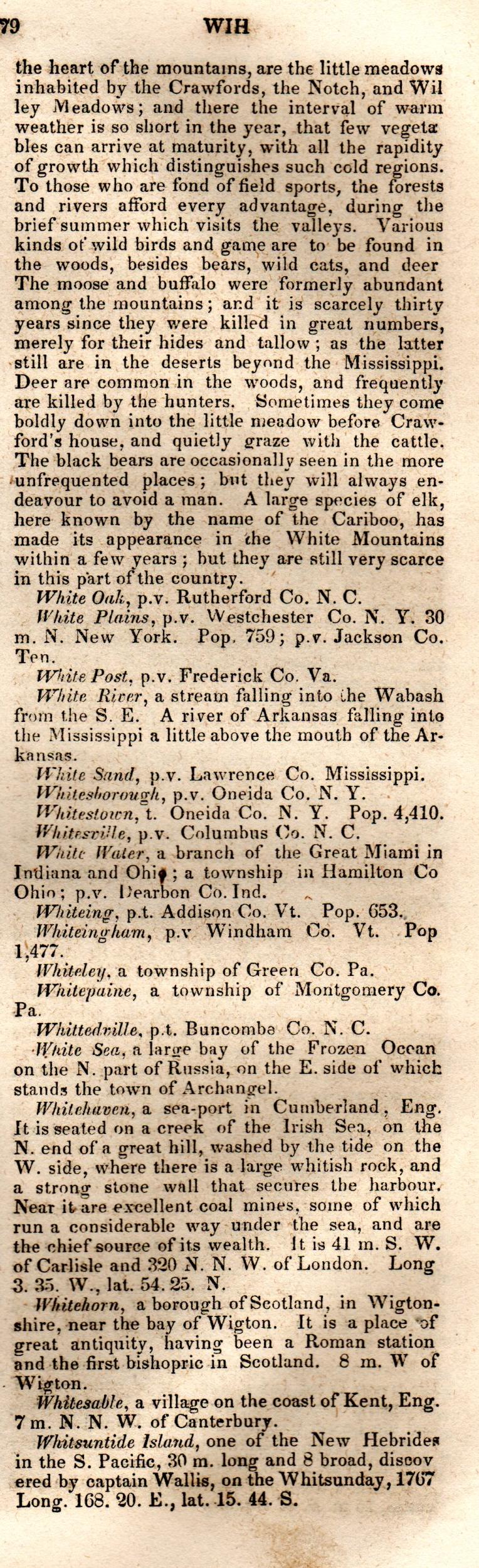 Brookes’ Universal Gazetteer (1850), Page 779 Right Column