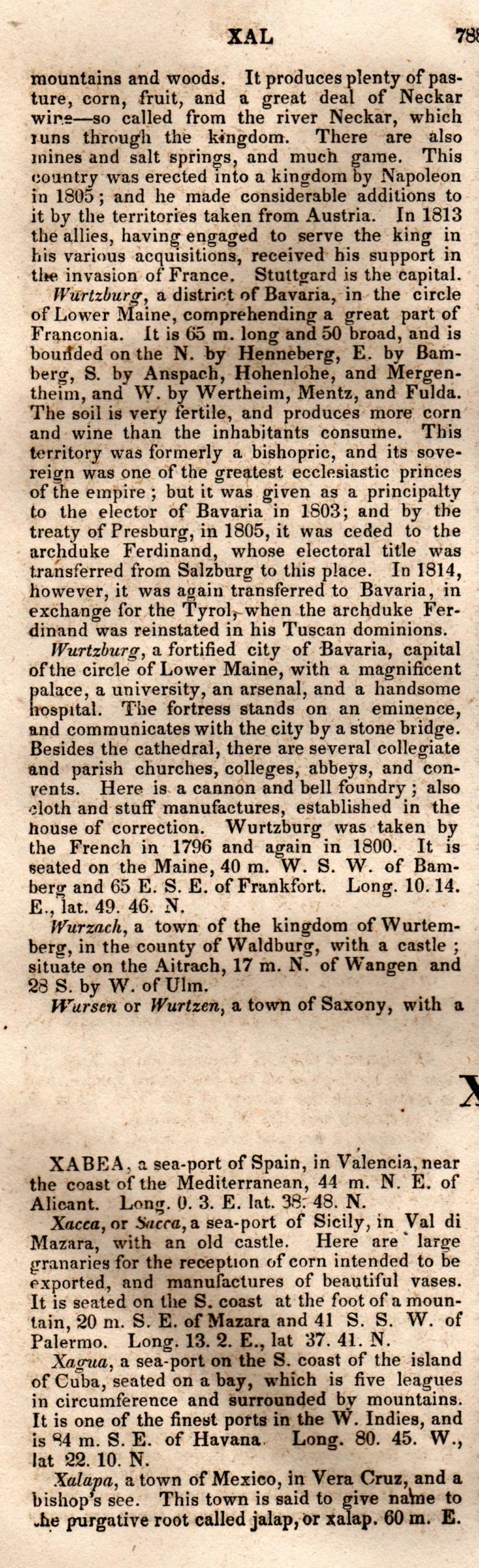 Brookes’ Universal Gazetteer (1850), Page 788 Left Column