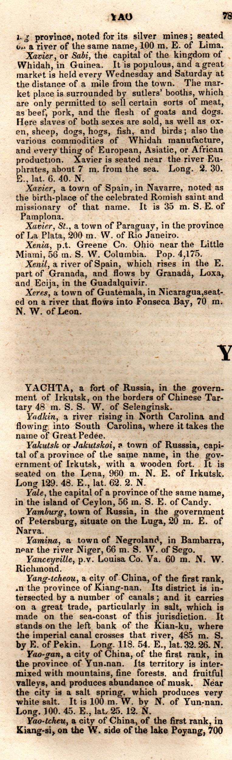 Brookes’ Universal Gazetteer (1850), Page 789 Left Column