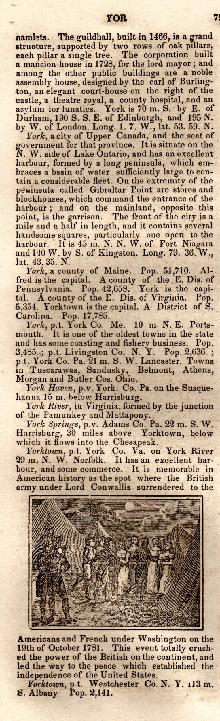Brookes’ Universal Gazetteer (1850), Page 791 Left Column
